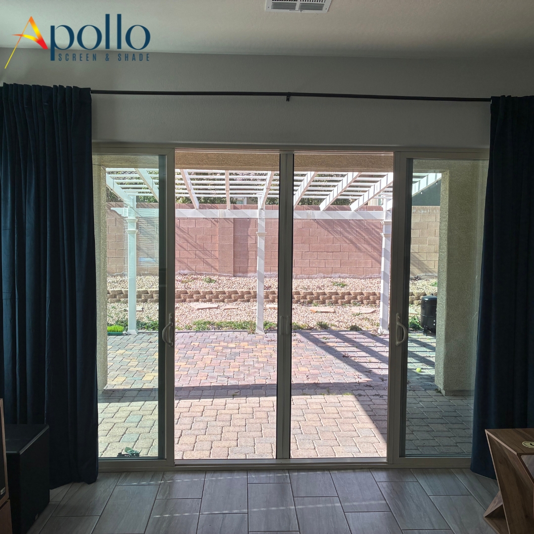 Apollo Retractable Slider Door Screen Inside View.